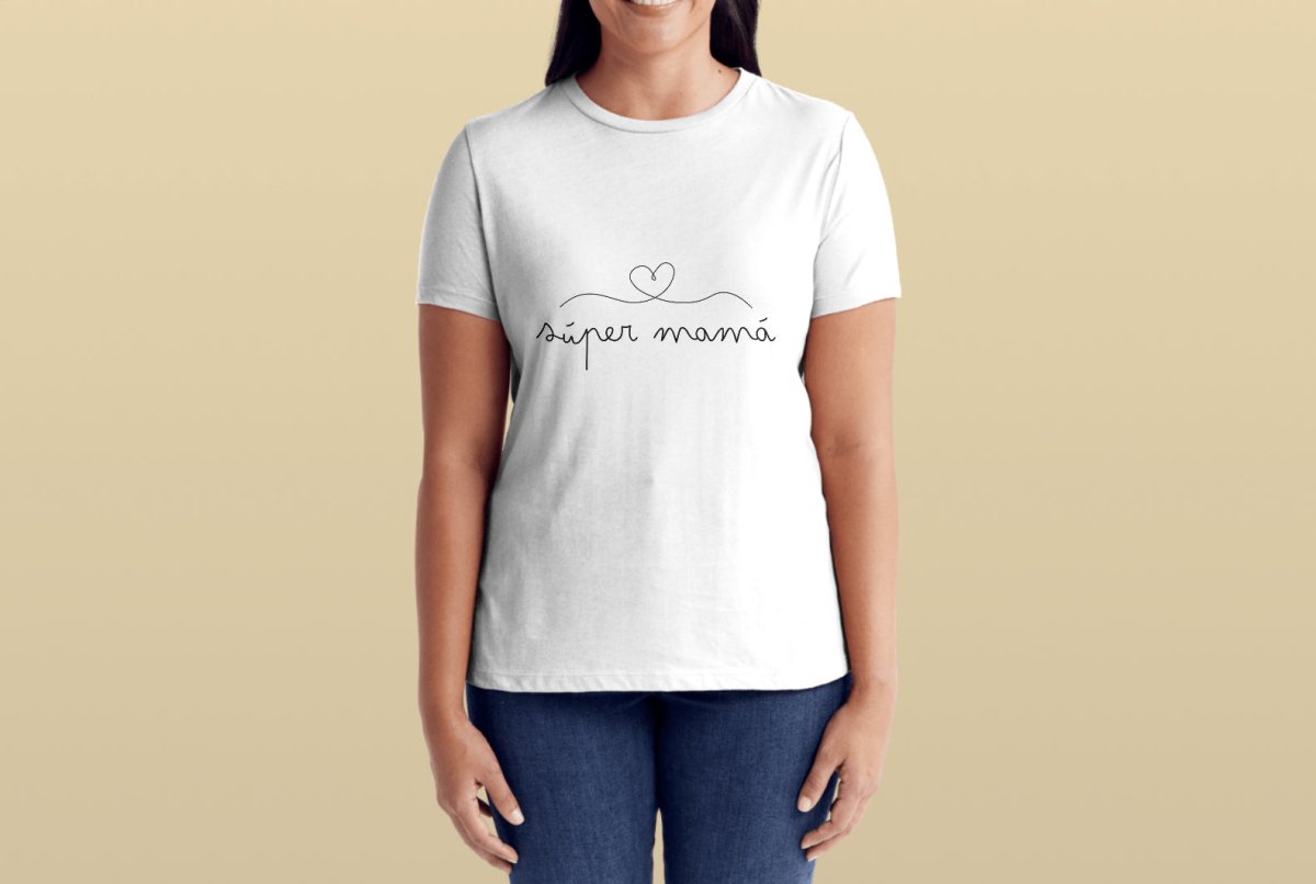 CAMISETA SUPER MAMÁ - Impresión y Regalos 3D