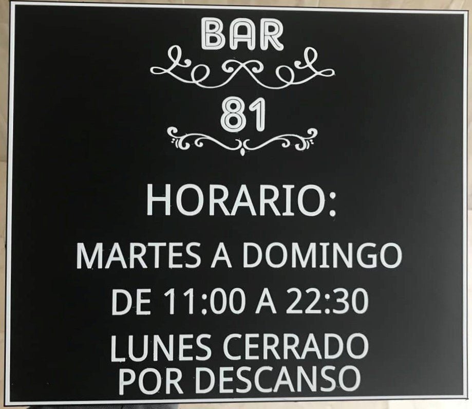 CARTEL HORARIO PERSONALIZADO EMPRESA - Impresión y Regalos 3D