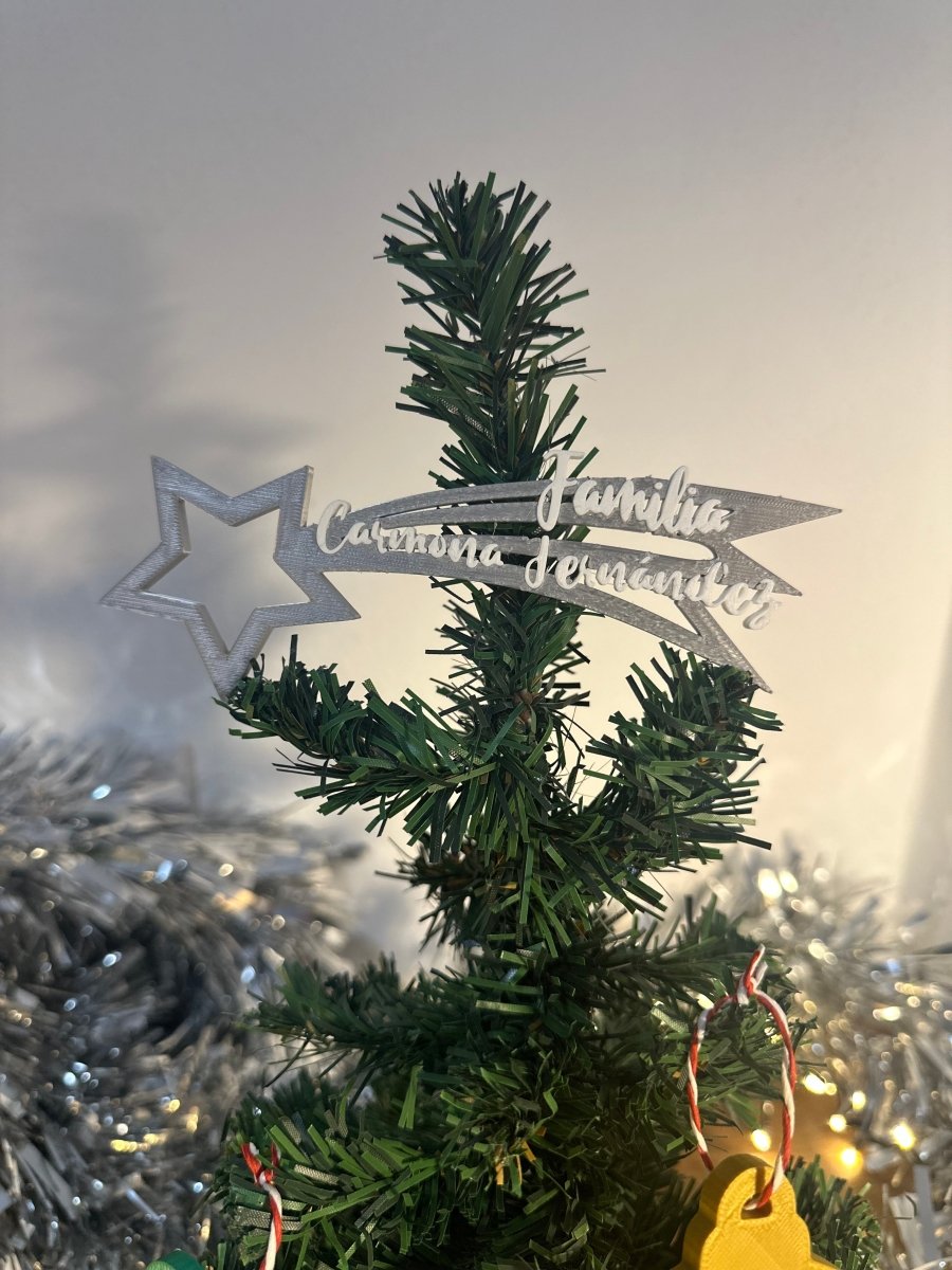 Estrella para árbol de navidad personalizada - Impresión y Regalos 3D