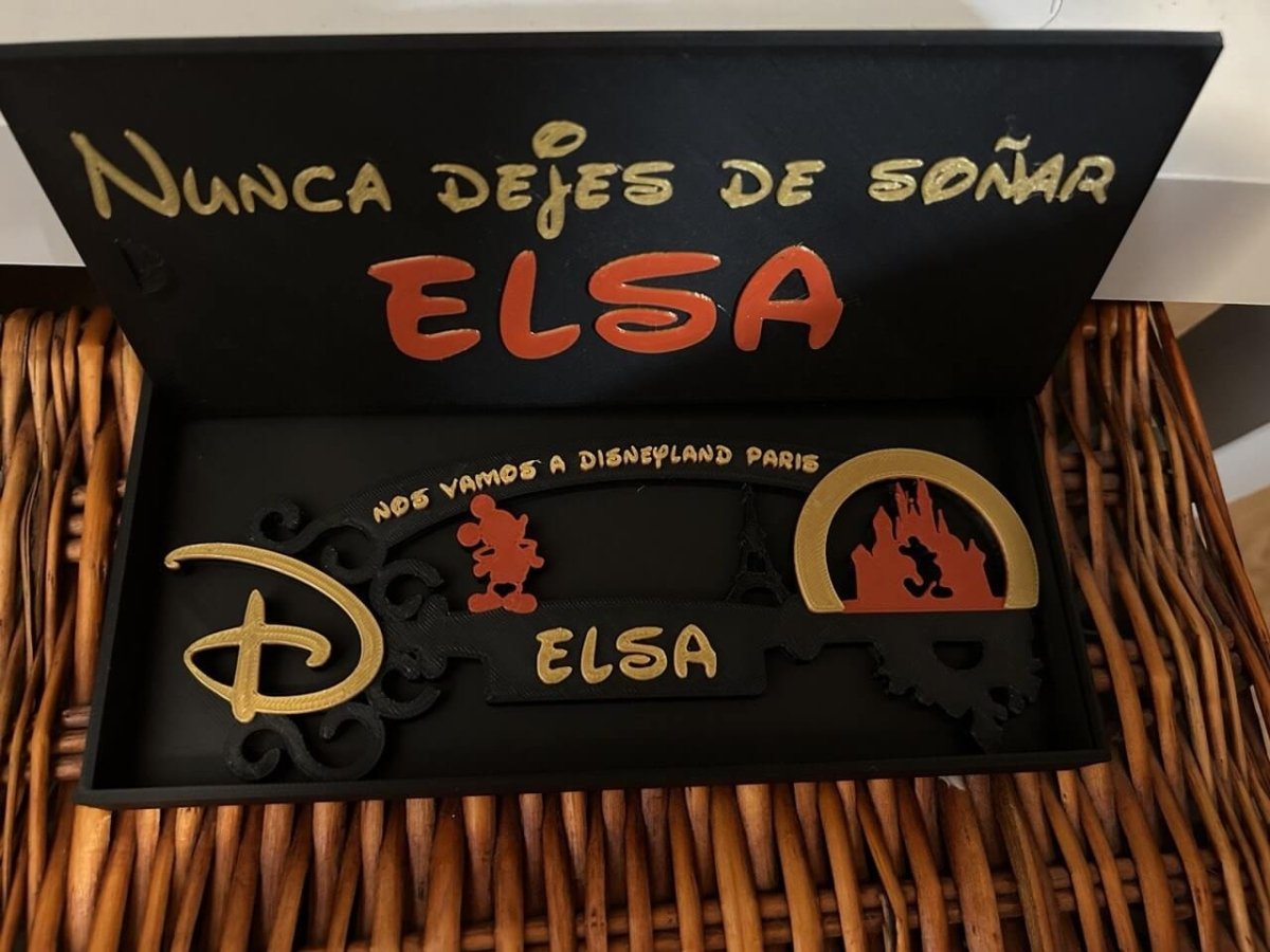 Llave Mágica 3D Personalizada para Disneyland Paris - Impresión y Regalos 3D