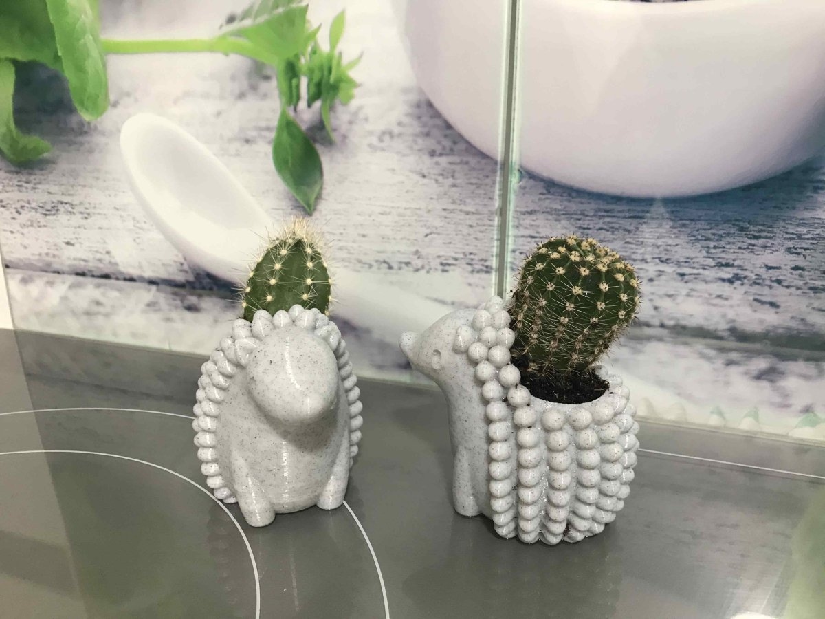 Macetero para cactus forma erizo - Impresión y Regalos 3D